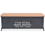Storage Bench with Cushion 103x30x40 cm - Side View