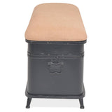 Storage Bench with Cushion 103x30x40 cm - Top-Down View
