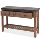Console Table Solid Fir Wood 122x35x80 cm - 45-Degree Angle