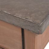 Console Table Solid Fir Wood 122x35x80 cm - Low Angle
