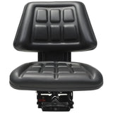Tractor Seat with Suspension Black - Front View
