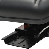 Tractor Seat with Suspension Black - Side View
