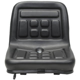Universal Tractor Seat Black - Front View