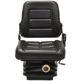 Forklift & Tractor Seat with Suspension and Adjustable Backrest - Side View