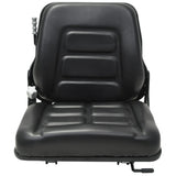 Forklift & Tractor Seat with Suspension and Adjustable Backrest - Front View
