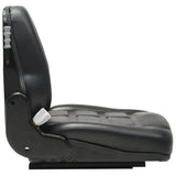 Forklift & Tractor Seat with Suspension and Adjustable Backrest - Side View