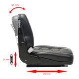 Forklift & Tractor Seat with Suspension and Adjustable Backrest - Extra Image