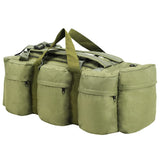 3-in-1 Army-Style Duffel Bag 45 L Olive Green - Front View
