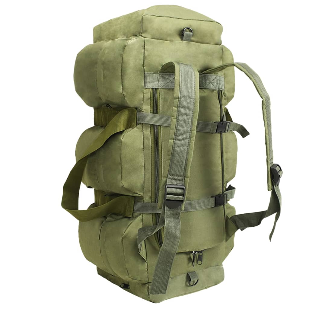 3-in-1 Army-Style Duffel Bag 45 L Olive Green