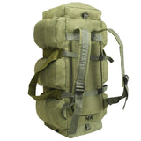 3-in-1 Army-Style Duffel Bag 45 L Olive Green - Side View