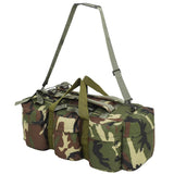 3-in-1 Army-Style Duffel Bag 45 L Camouflage - Top-Down View