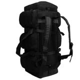 3-in-1 Army-Style Duffel Bag 45 L Black - Side View