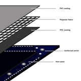 Tarpaulin 650 g/m² 3x4 m Grey - Rear View