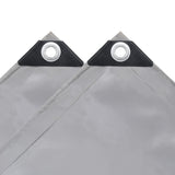 Tarpaulin 650 g/m² 3x6 m Grey - Top-Down View