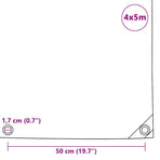 Tarpaulin 650 g/m² 4x5 m Blue