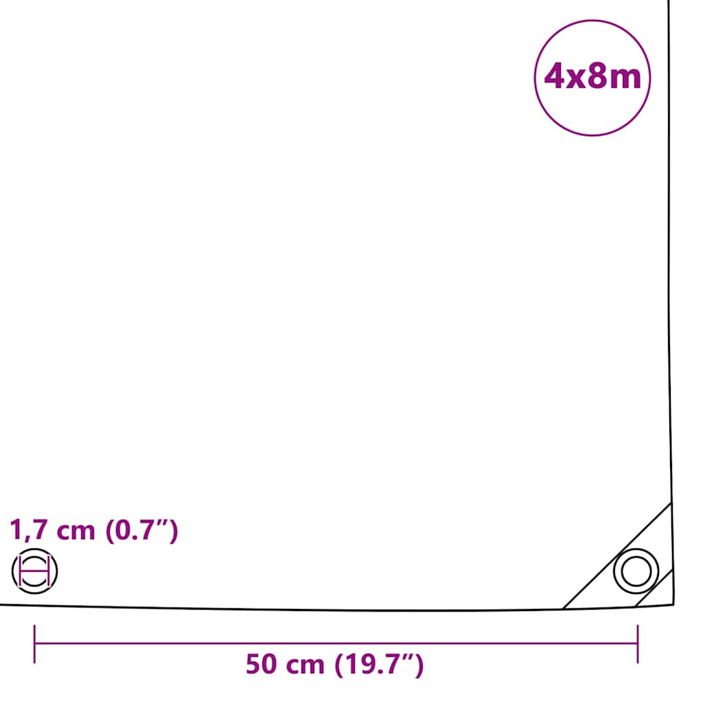 Tarpaulin 650 g/m² 4x8 m Blue