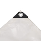 Tarpaulin 650 g/m² 4x6 m White - Top-Down View