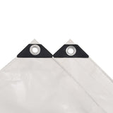 Tarpaulin 650 g/m² 4x8 m White - Side View