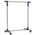 Adjustable Clothes Rack Stainless Steel 165x44x150 cm Silver