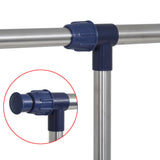 Adjustable Clothes Rack Stainless Steel 165x44x150 cm Silver - 45-Degree Angle