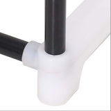 Shoe Rack with 4 Shelves Metal and Plastic Black