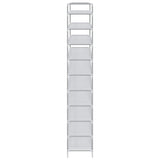 Shoe Rack with 10 Shelves Metal and Non-woven Fabric Silver