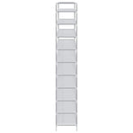 Shoe Rack with 10 Shelves Metal and Non-woven Fabric Silver