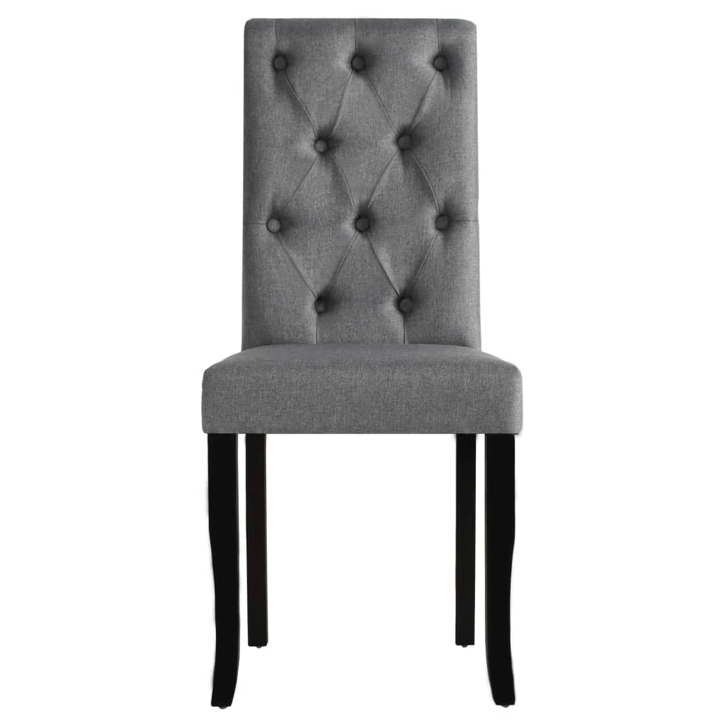 Dining Chairs 2 pcs Dark Grey Fabric