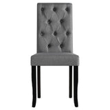 Dining Chairs 2 pcs Dark Grey Fabric