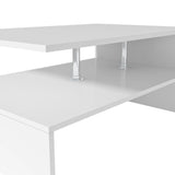 Coffee Table Engineered Wood 90x59x42 cm White - Top-Down View