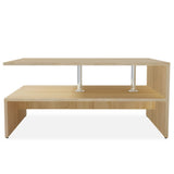 Coffee Table Engineered Wood 90x59x42 cm Oak - Front View