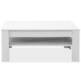 Coffee Table Engineered Wood 110x65x48 cm White - Side View