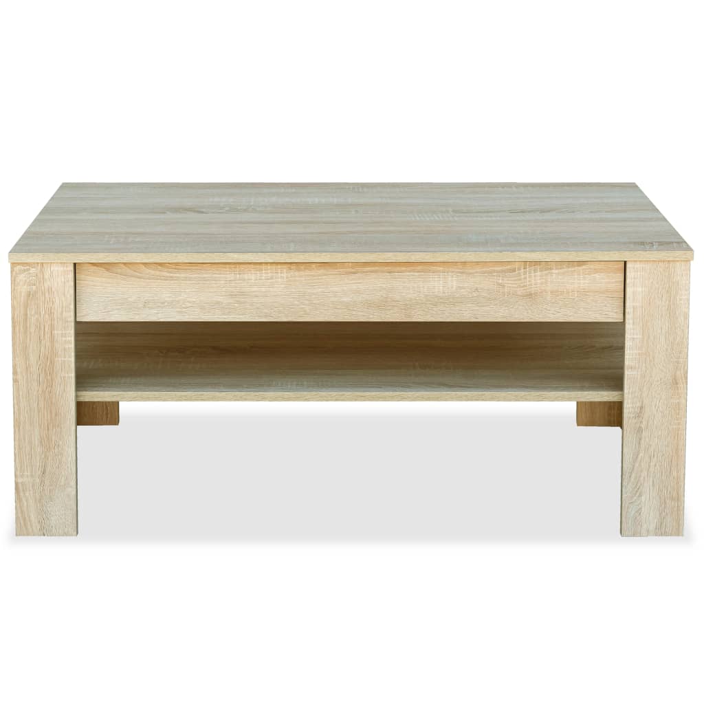Coffee Table Chipboard 110x65x48 Cm Oak