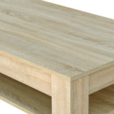 Coffee Table Chipboard 110x65x48 Cm Oak