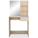 Dressing Table Engineered Wood 75x40x141 cm Oak - Side View