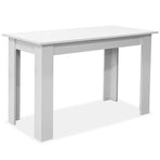 Dining Table and Benches 3 Pieces Engineered Wood White