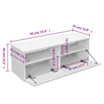 TV Cabinet Engineered Wood 95x35x36 cm White