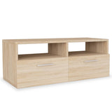 TV Cabinet Engineered Wood 95x35x36 cm Oak - Front View