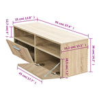 Tv Cabinet Chipboard 95x35x36 Cm Oak