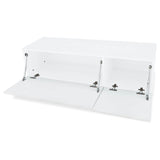 TV Cabinet Engineered Wood 120x40x34 cm High Gloss White - Side View
