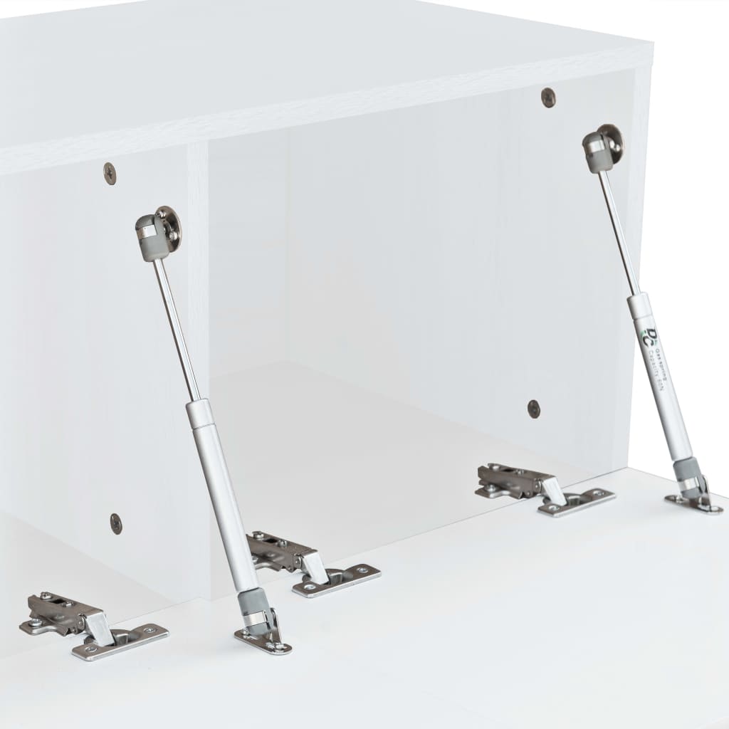 TV Cabinet Engineered Wood 120x40x34 cm High Gloss White