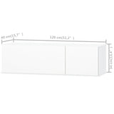 TV Cabinet Engineered Wood 120x40x34 cm High Gloss White