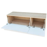 TV Cabinet Engineered Wood 120x40x34 cm High Gloss White and Oak