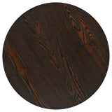 Bistro Table MDF and Steel Round 60x75 cm Dark Ash - Top-Down View