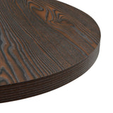 Bistro Table MDF and Steel Round 60x75 cm Dark Ash - 45-Degree Angle