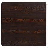 Bistro Table MDF and Steel Square 80x80x75 cm Dark Ash