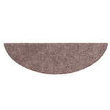 Stair Mats Self-adhesive 15 pcs 56x17x3 cm Light Brown Half Round