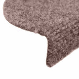 Stair Mats Self-adhesive 15 pcs 56x17x3 cm Light Brown Half Round