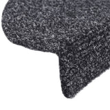 Stair Mats Self-adhesive 15 pcs 56x17x3 cm Dark Grey Half Round - Rear View