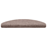 Stair Mats Self-adhesive 15 pcs 65x21x4 cm Light Brown Half Round Large